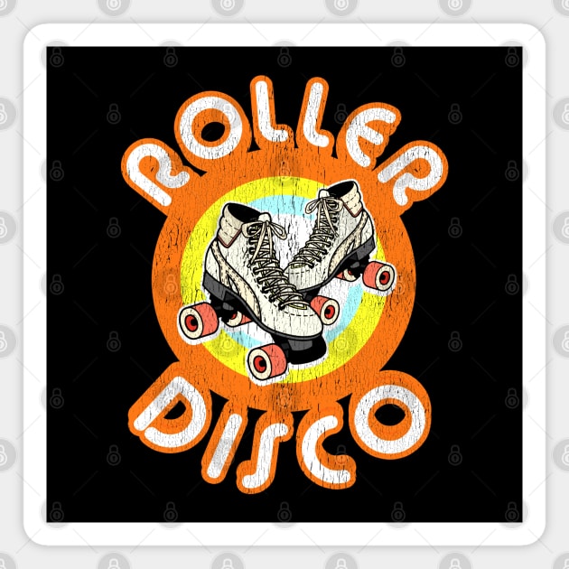 Roller Disco Derby Vintage & Distressed design 70s 80s Magnet by phoxydesign